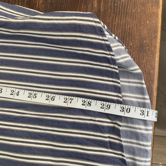 Men's Peter Millar Long Sleeve Button Down‎ Shirt Size Medium Striped Multicolor - Picture 7 of 7